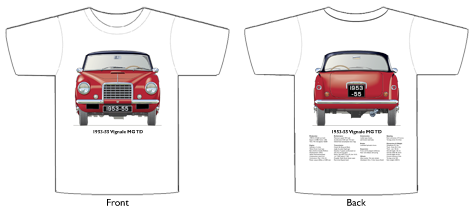 MG Magnette MkIV 1961-68 T-shirt Front & Back